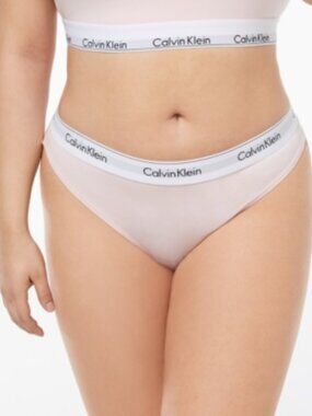 Calvin Klein Women Modern Cotton Thong Panty Nymph S Thigh 2X